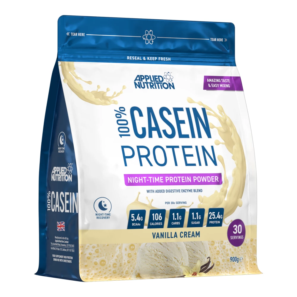 100% Casein Protein - 900g, Vanilla Cream
