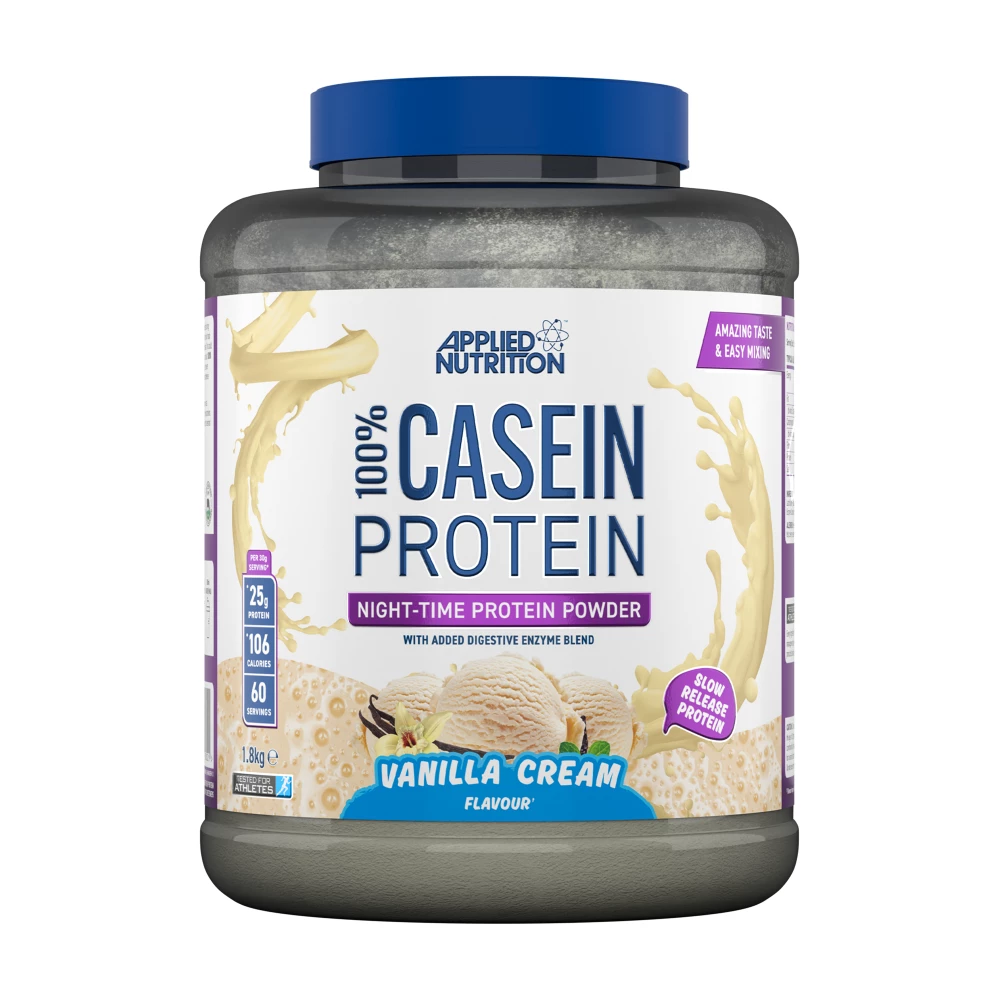 100% Casein Protein - 1800g, Vanilla Cream
