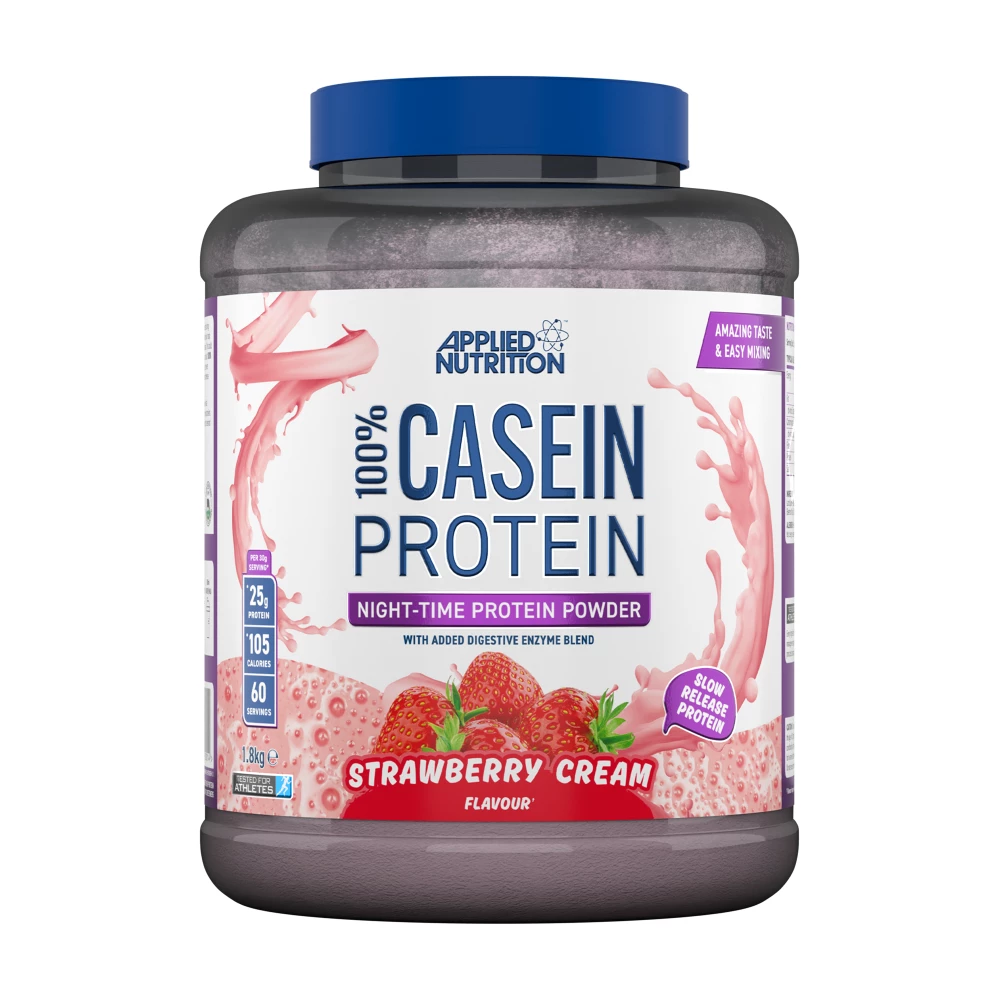 100% Casein Protein - 1800g, Strawberry Cream