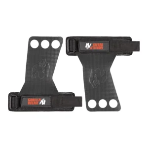 3-Hole Carbon Lifting Grips - S, Black