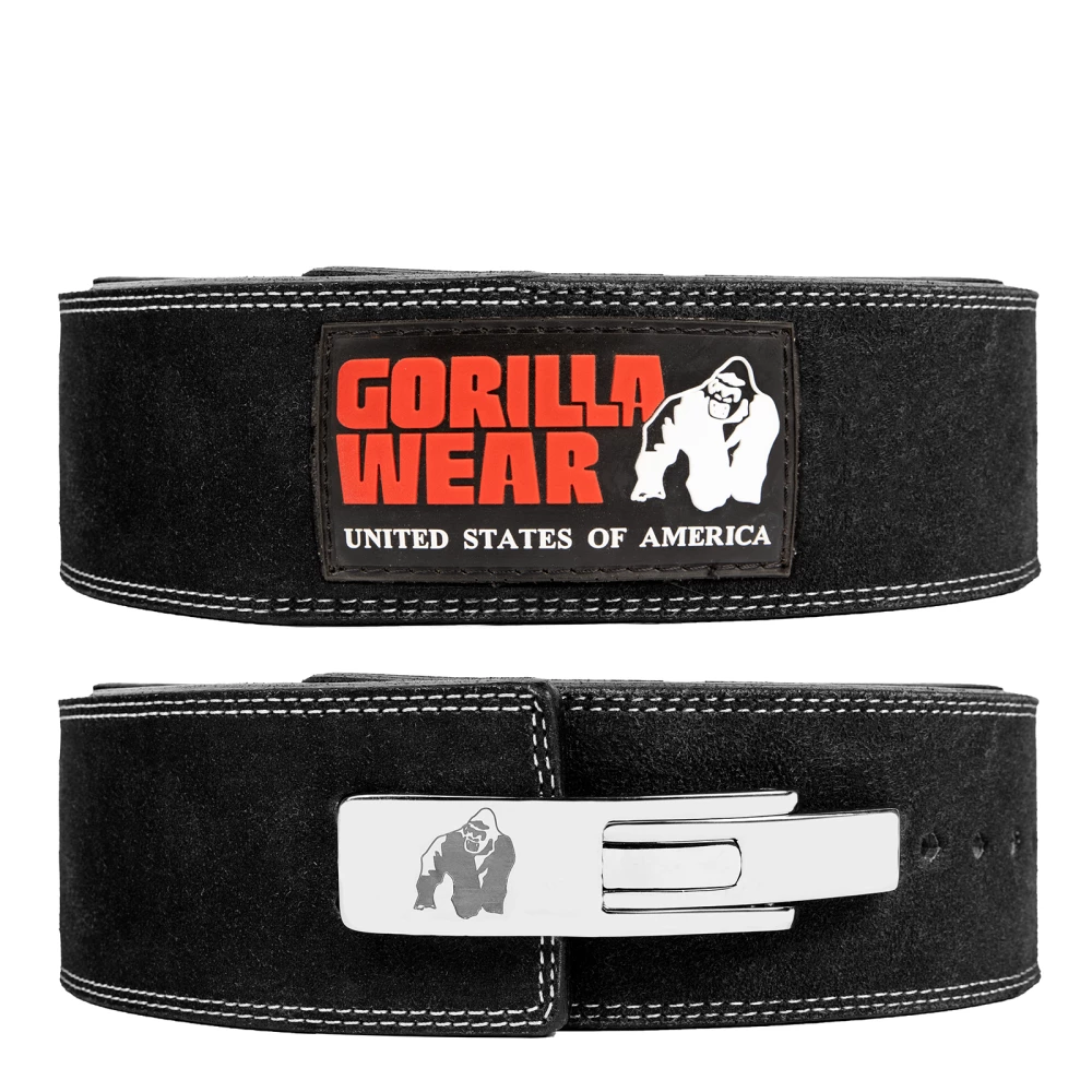 4 Inch Leather Lever Belt - S/M, Black