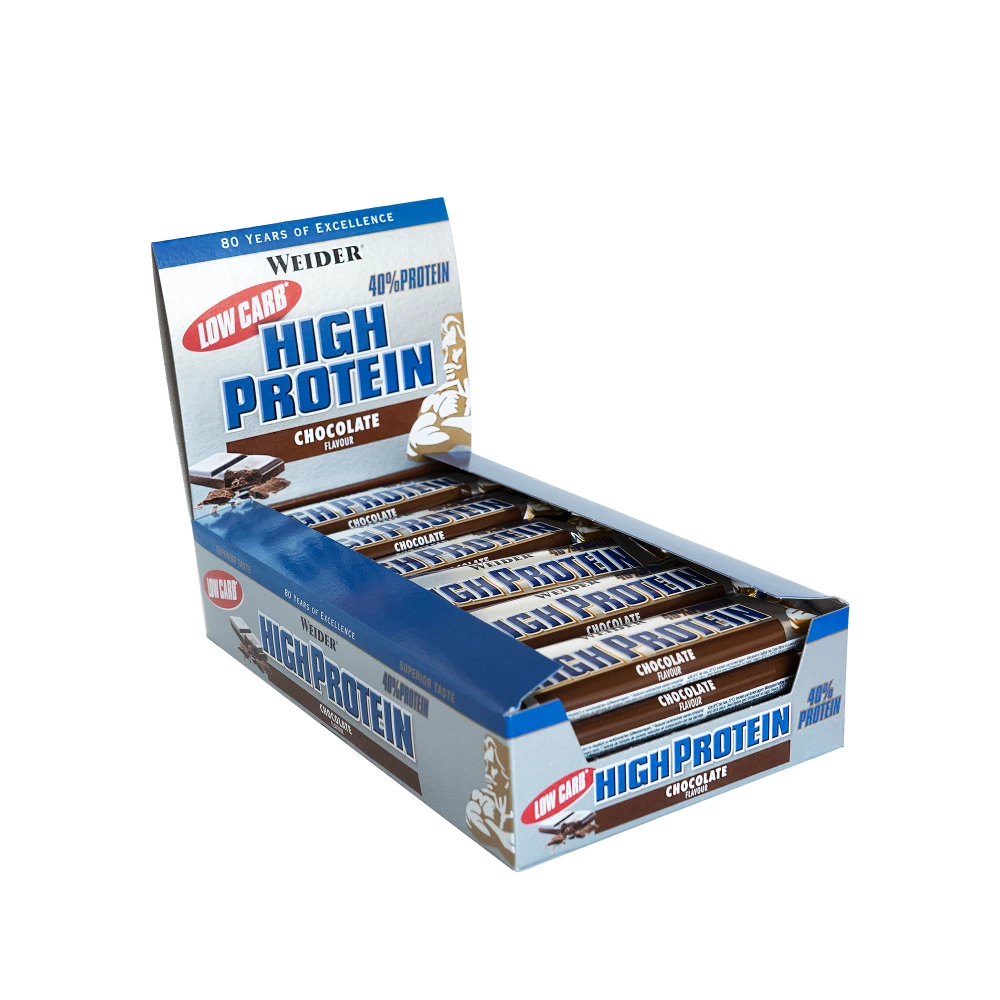 40% Protein Bar Low Carb - Boite de 24, Chocolate