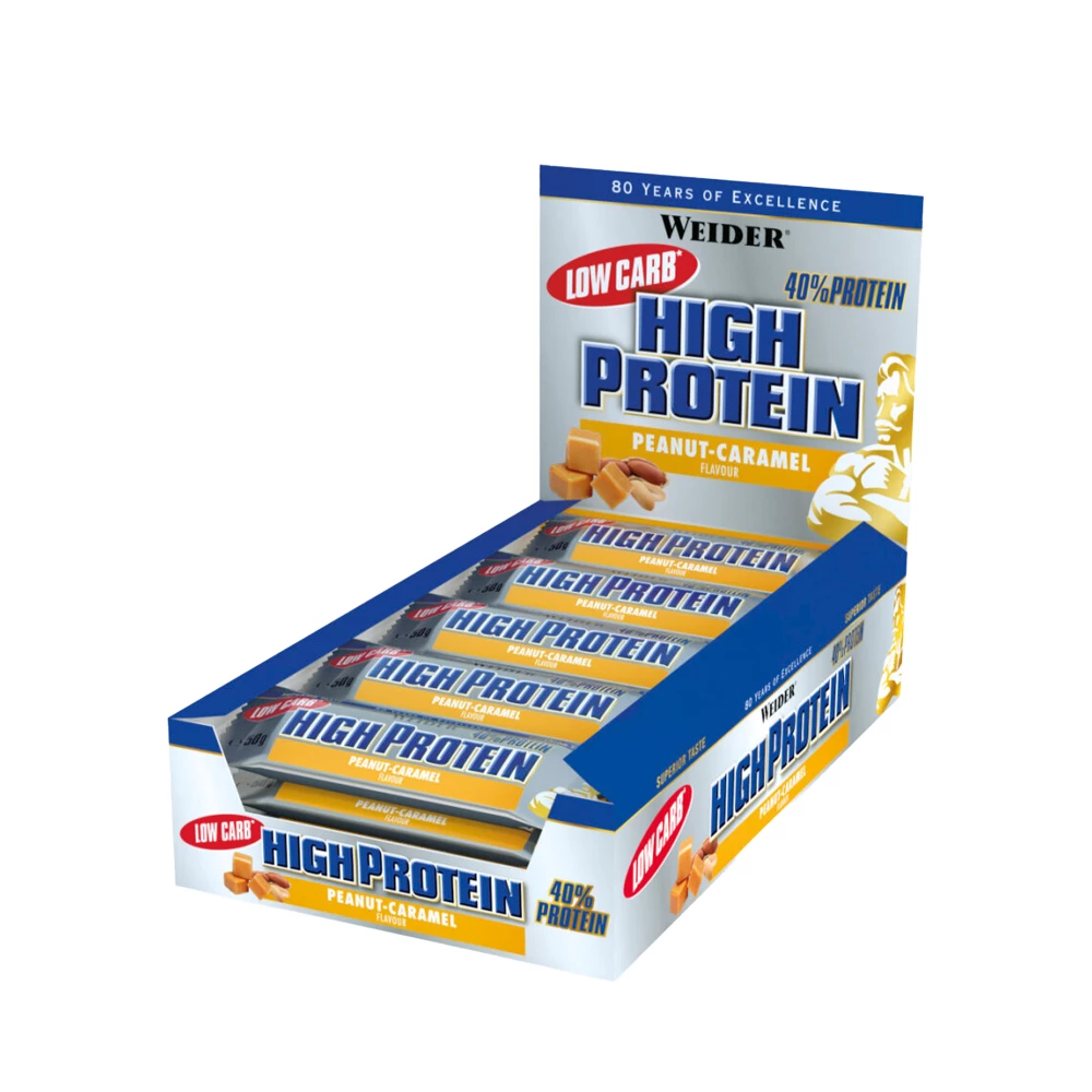 40% Protein Bar Low Carb - Boite de 24, Peanut Caramel