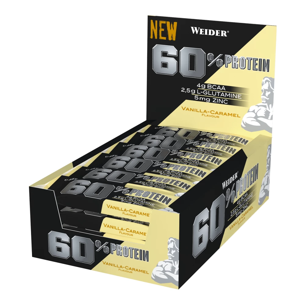 60% Protein Bar - Boite de 24, Vanilla Caramel