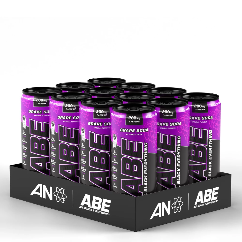 ABE Energy Cans - Pack de 12, Grape Soda