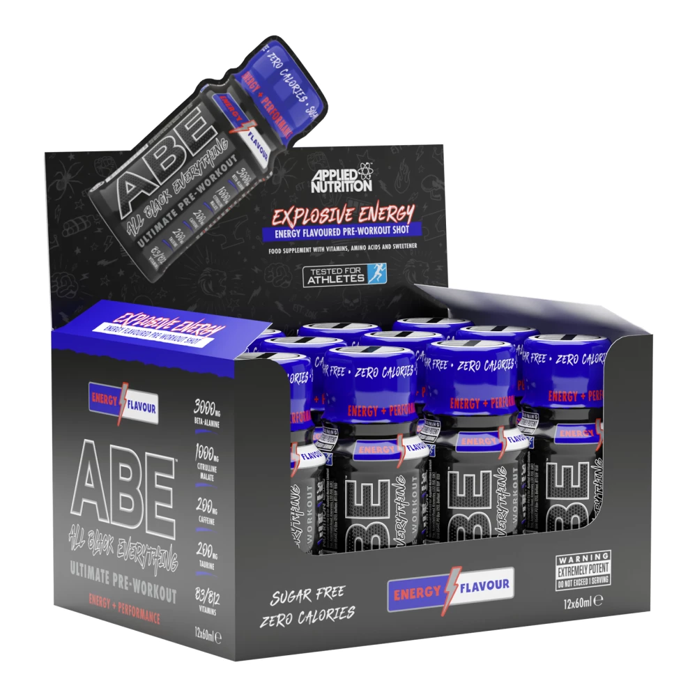 ABE Pre-Workout Shot - Pack de 12, Energy