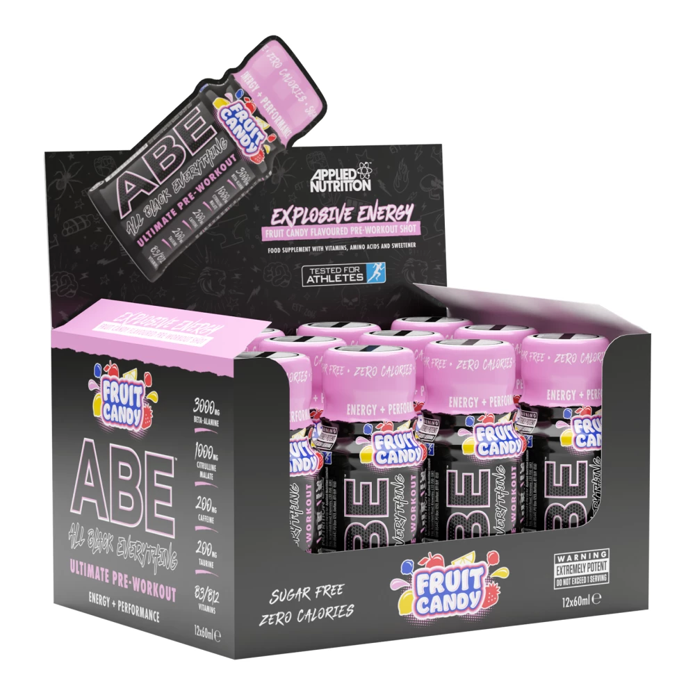 ABE Pre-Workout Shot - Pack de 12, Fruit Candy