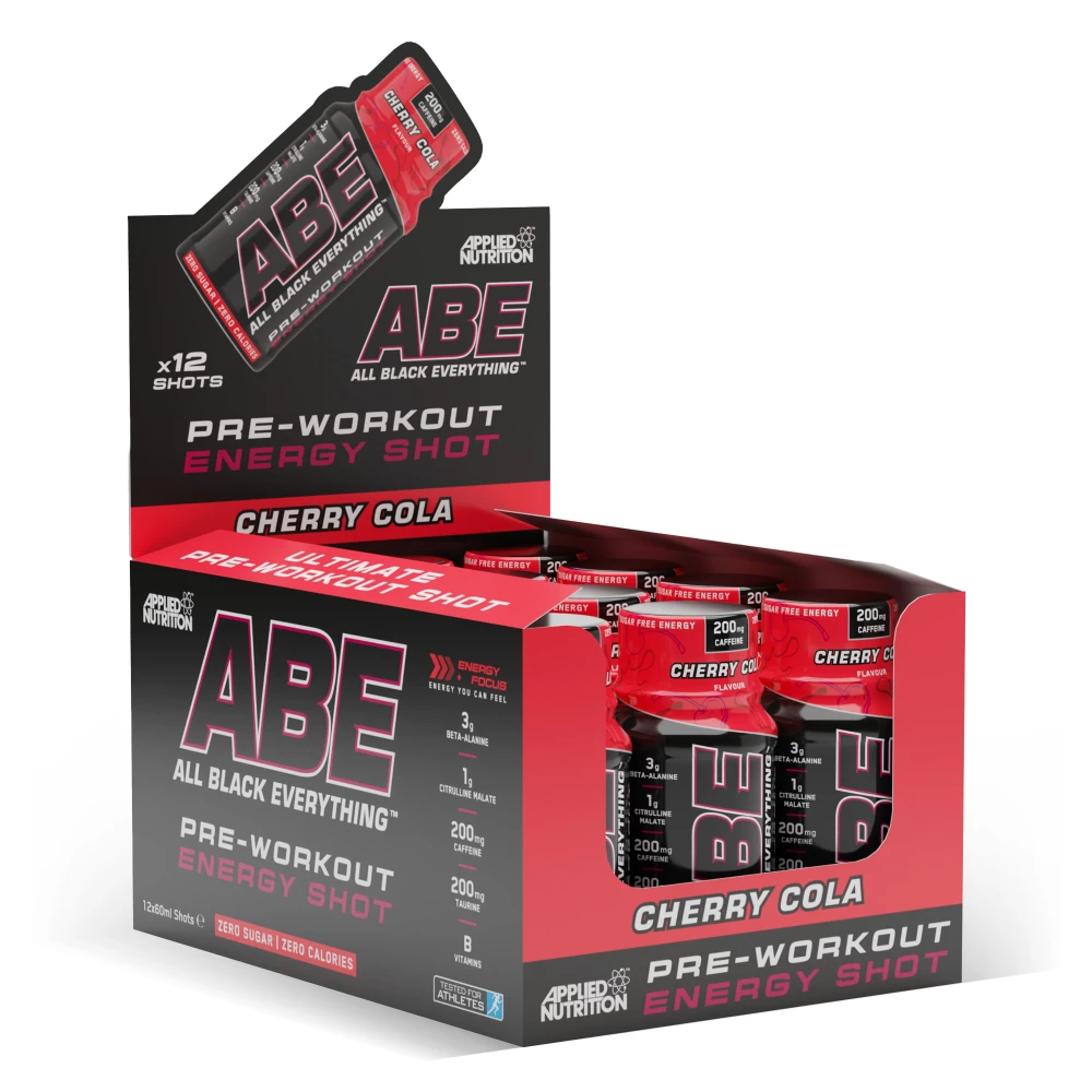 ABE Pre-Workout Shot - Pack de 12, Cherry Cola