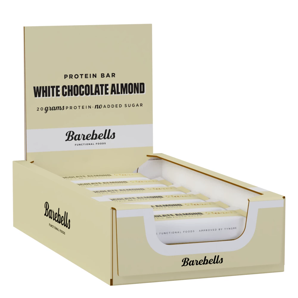 Barebells Protein Bar - Boite de 12, White Chocolate Almond