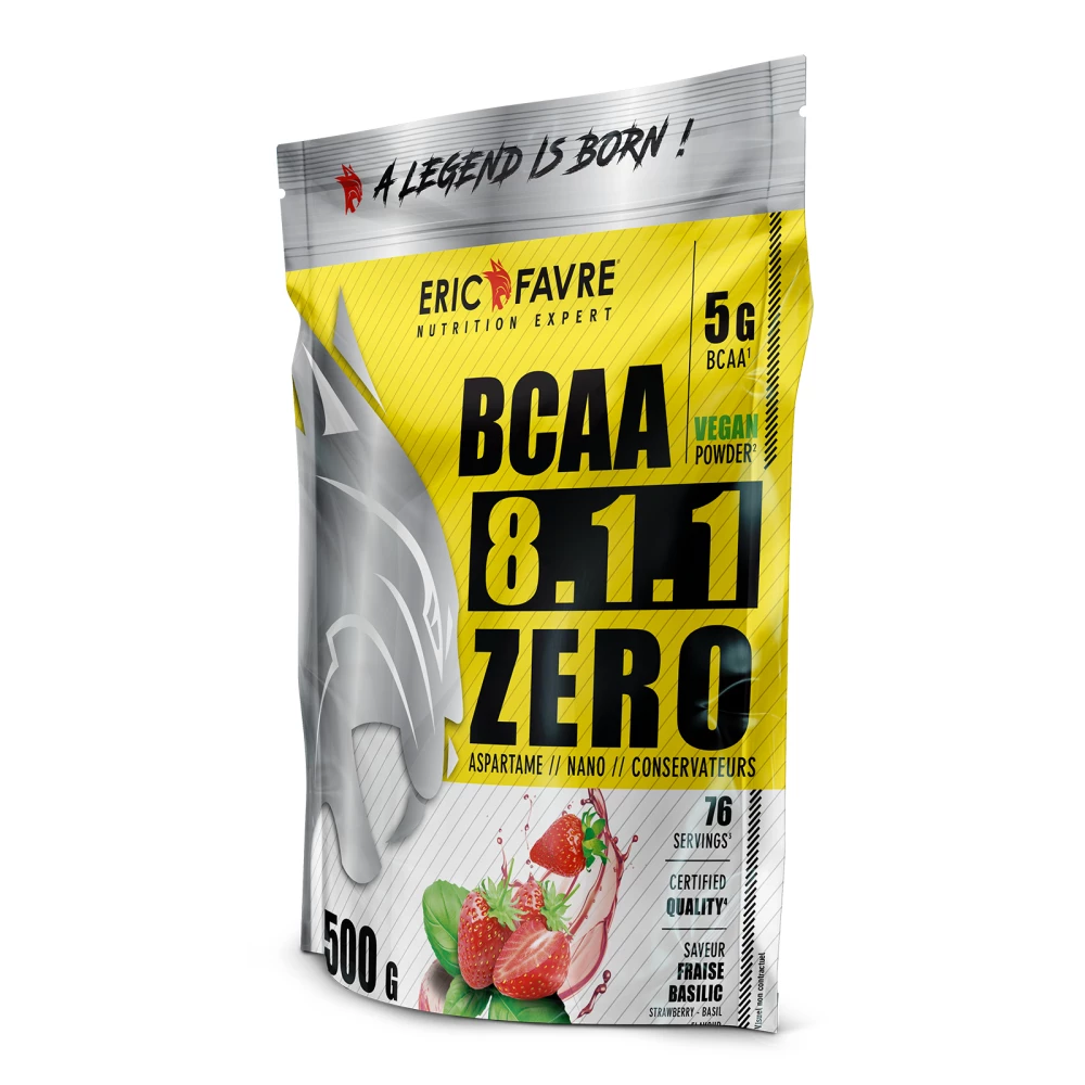 BCAA 8.1.1 Zero Vegan - 500g, Strawberry Basil
