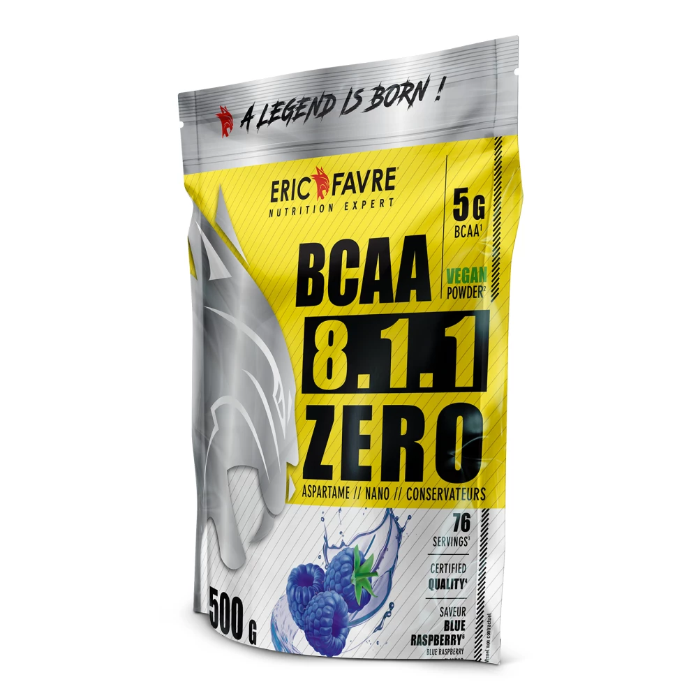 BCAA 8.1.1 Zero Vegan - 500g, Blue Raspberry