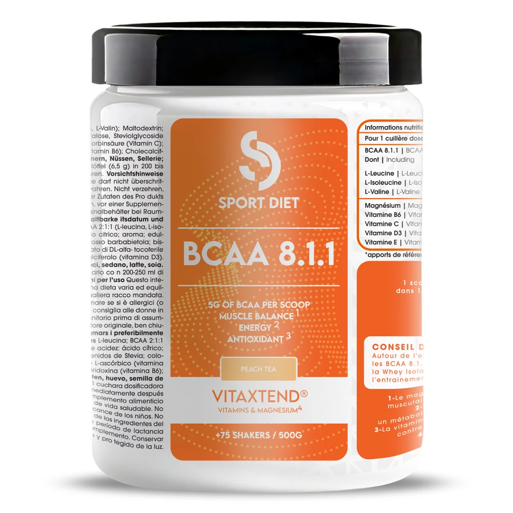 BCAA 8.1.1 - 500g, Peach Tea