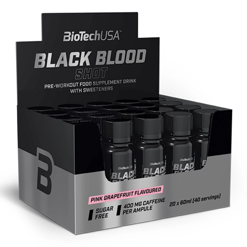 Black Blood Shot - Pack de 20, Pink Grapefruit