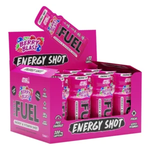 BodyFuel Energy Shot - Pack de 12, Berry Blast