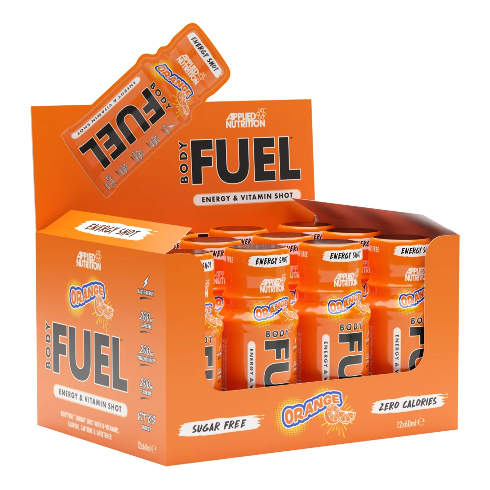 BodyFuel Energy Shot - Pack de 12, Orange
