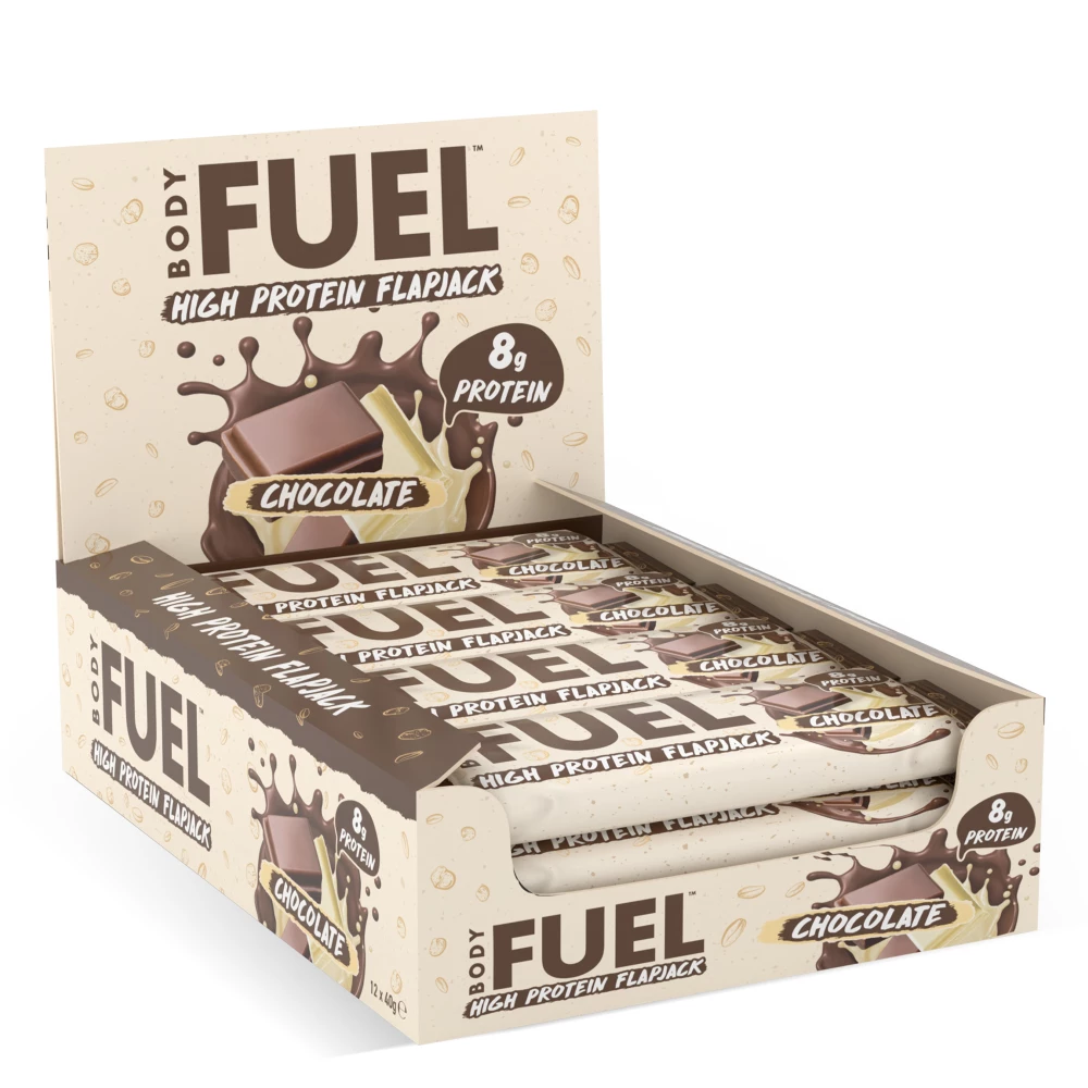 Bodyfuel High Protein Flapjack - Boite de 12, Chocolate