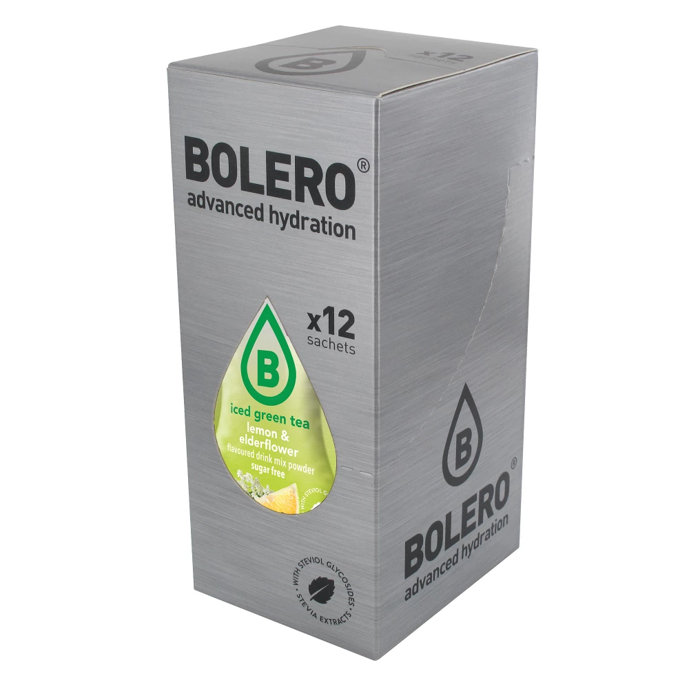 Boissons BOLERO® - Boite de 12, Iced Green Tea Lemon & Elderflower