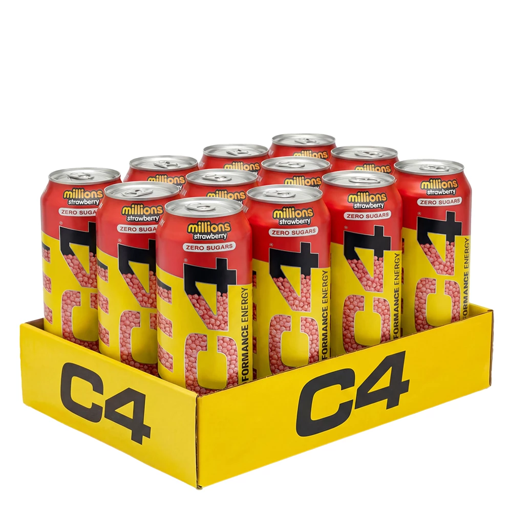 C4 Energy - Pack de 12, Millions Strawberry