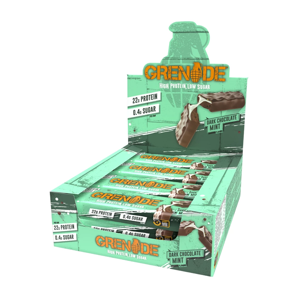 Grenade Protein Bar - Boite de 12, Dark Chocolate Mint