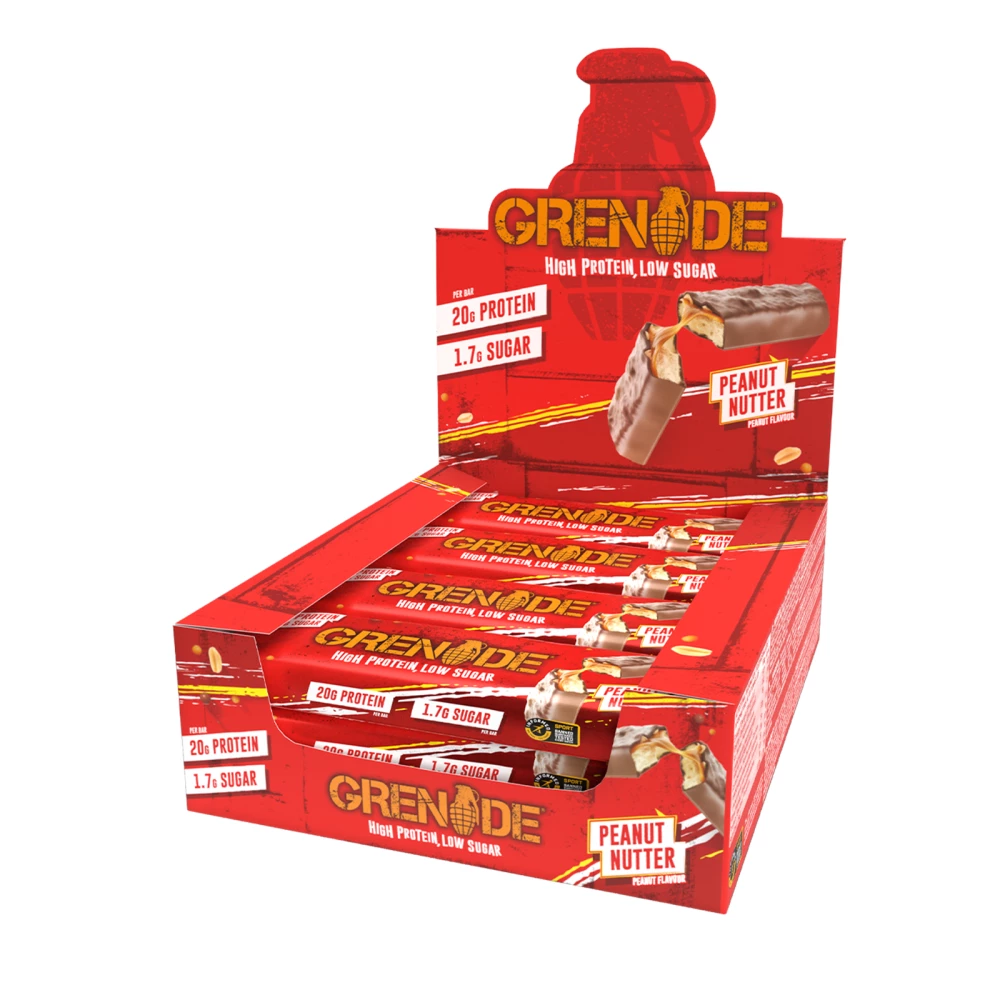 Grenade Protein Bar - Boite de 12, Peanut Nutter