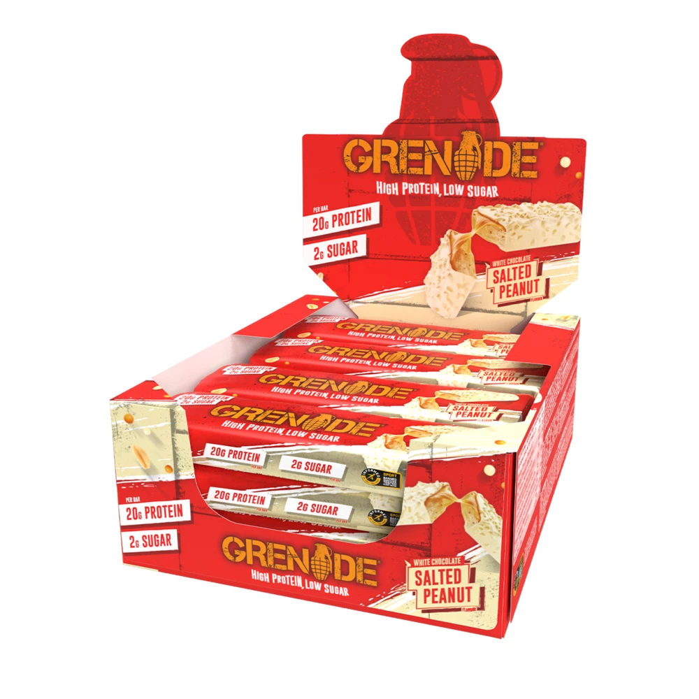 Grenade Protein Bar - Boite de 12, White Chocolate Salted Peanut