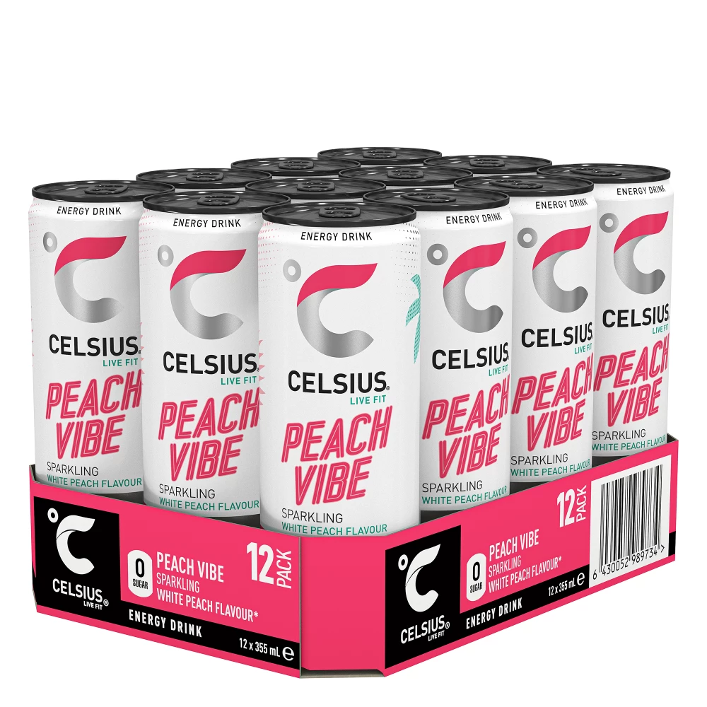 Celsius Energy Drink - Pack de 12, Peach Vibe