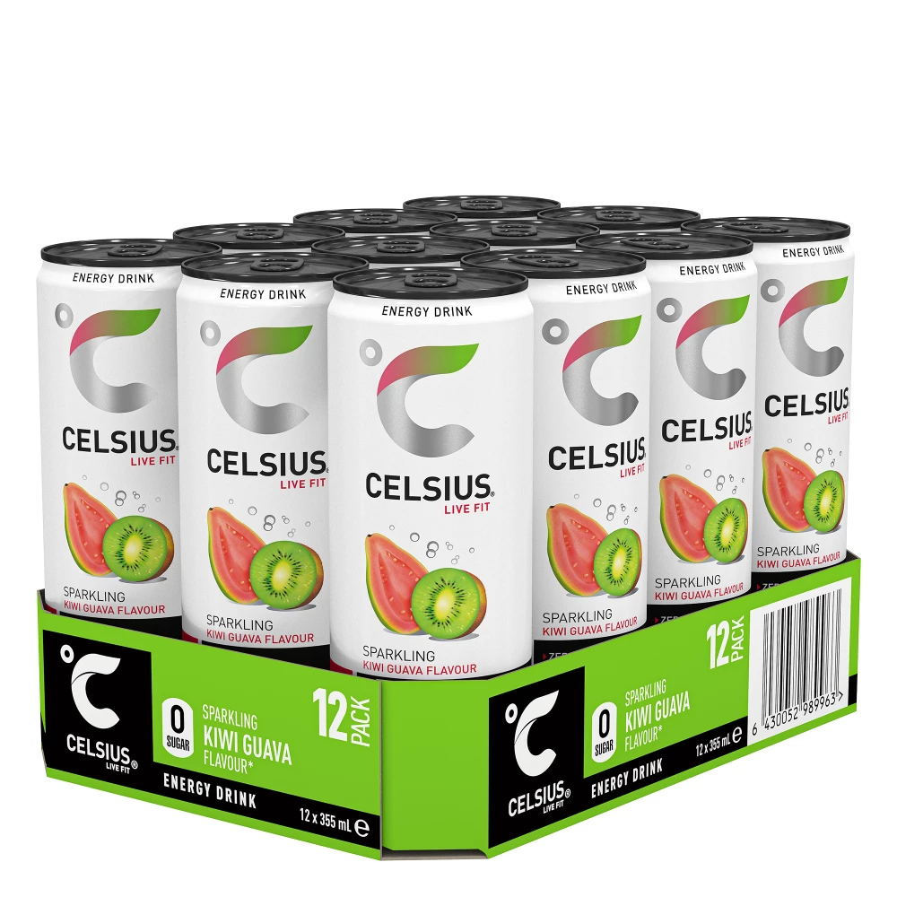 Celsius Energy Drink - Pack de 12, Kiwi Guava