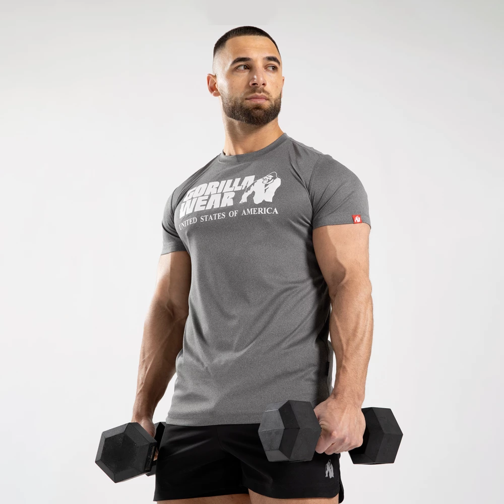 Classic Training T-Shirt - S, Gray Melange