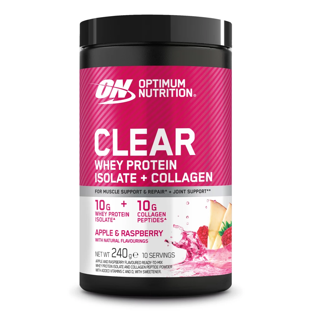 Clear Whey Protein Isolate + Collagen - 240g, Apple & Raspberry