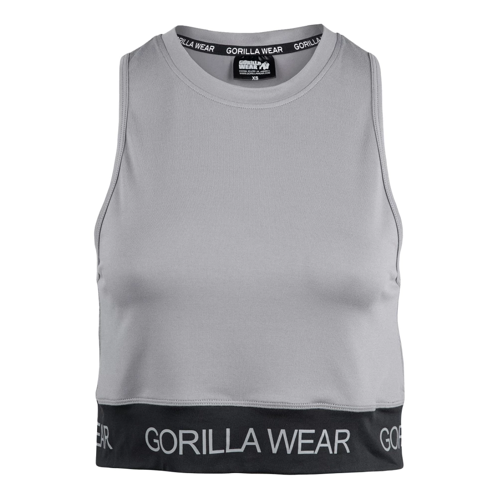 Colby Cropped Tank Top - M, Gray