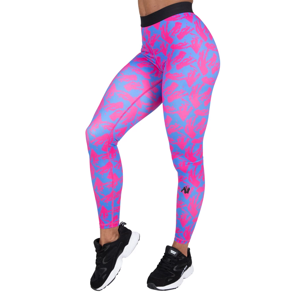 Colby Leggings - M, Blue/Pink
