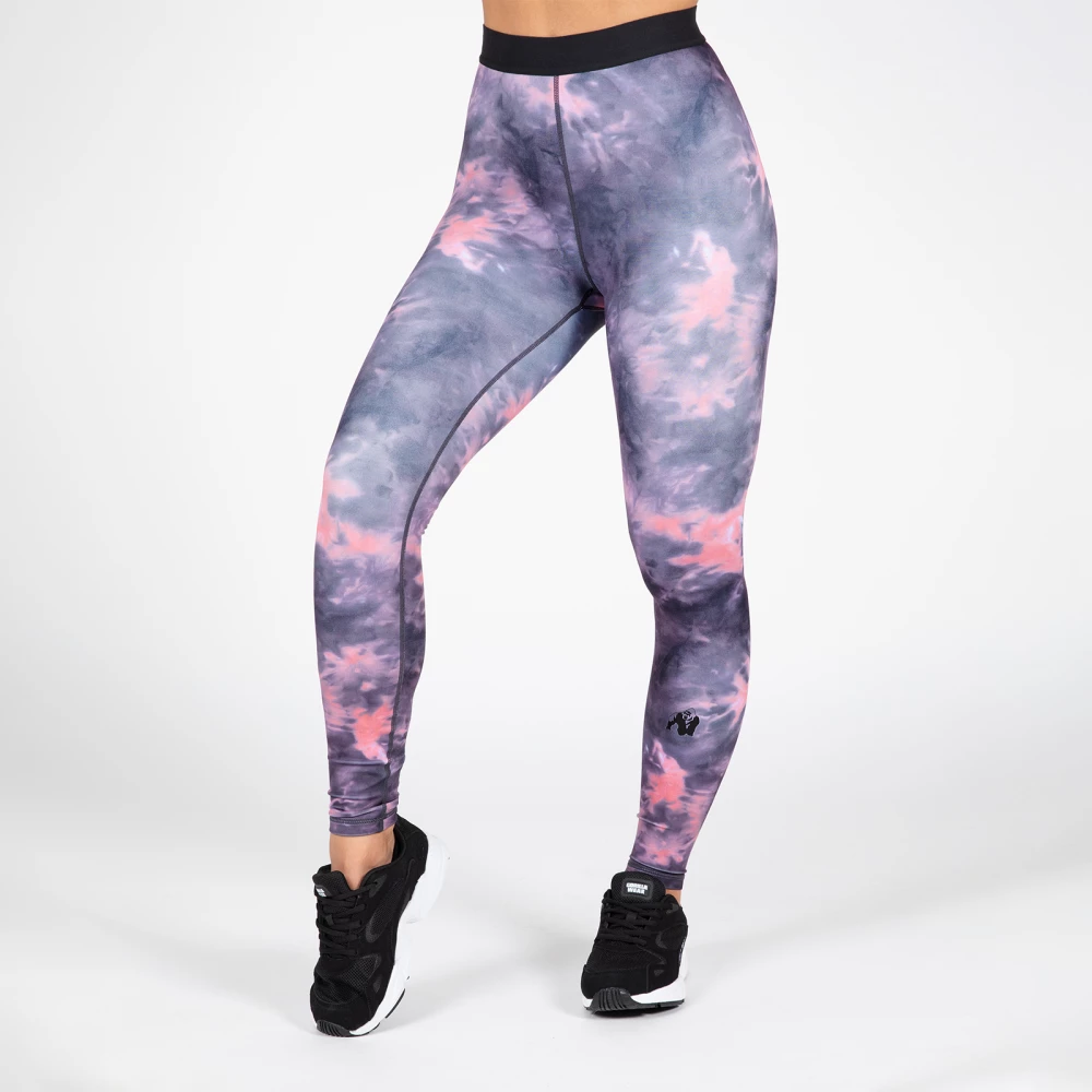 Colby Leggings - S, Gray/Pink