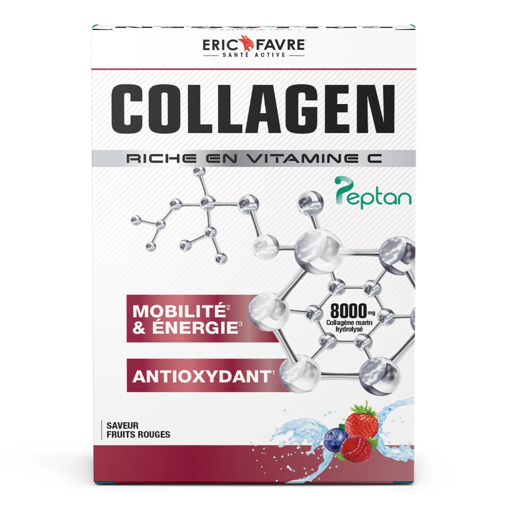 Collagen Peptan - Boite de 10, Fruits Rouges