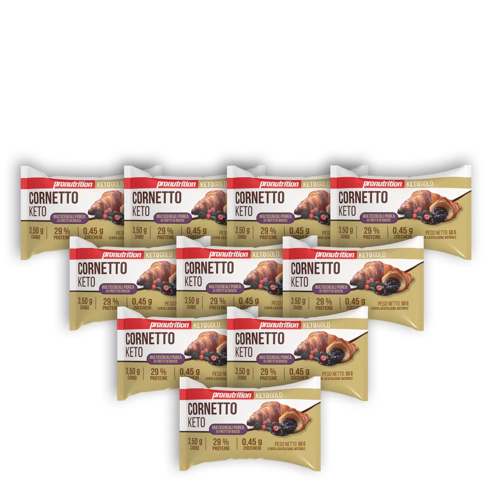 Cornetto Keto - Boite de 10, Multicereali Purea al Frutti di Bosco