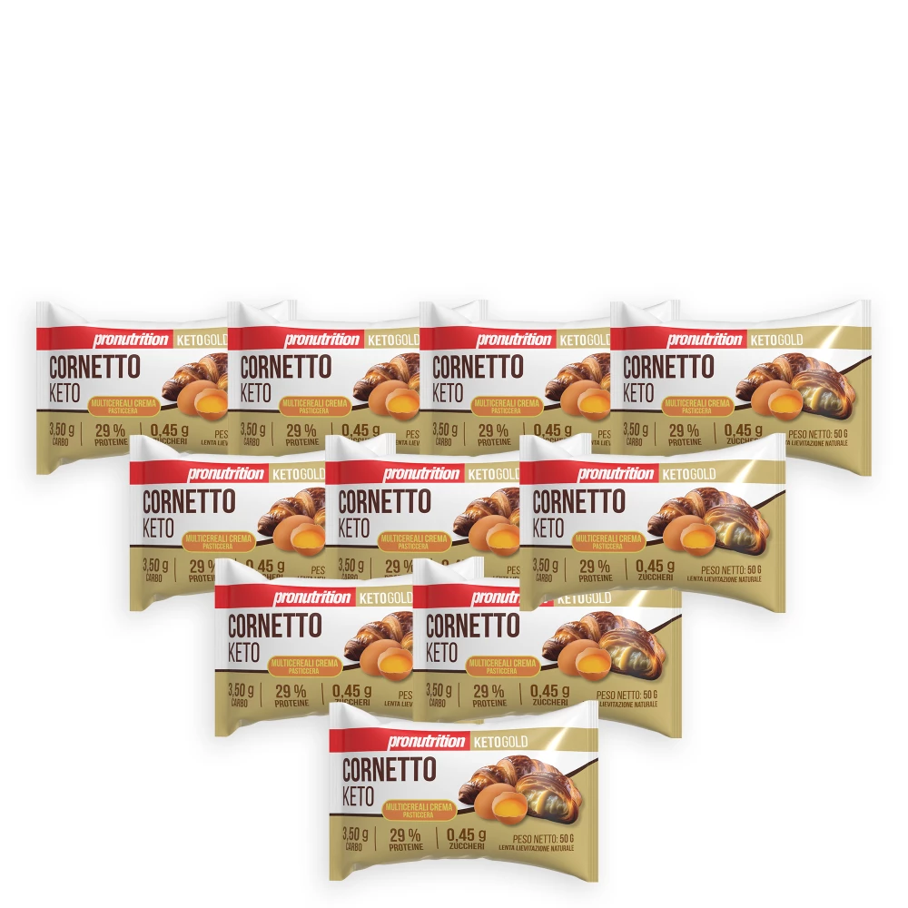 Cornetto Keto - Boite de 10, Multicereali Crema Pasticcera