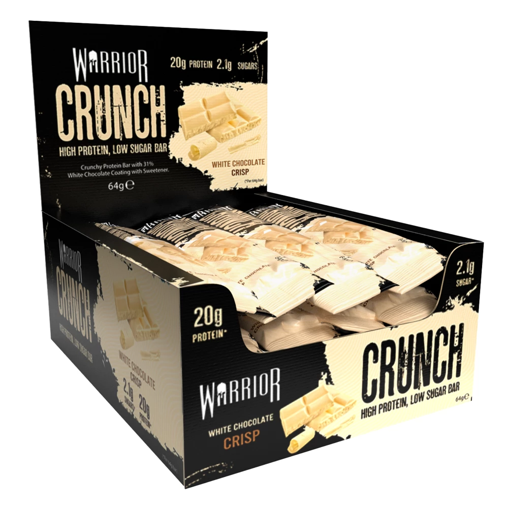 Warrior Crunch Bar - Boite de 12, White Chocolate Crisp