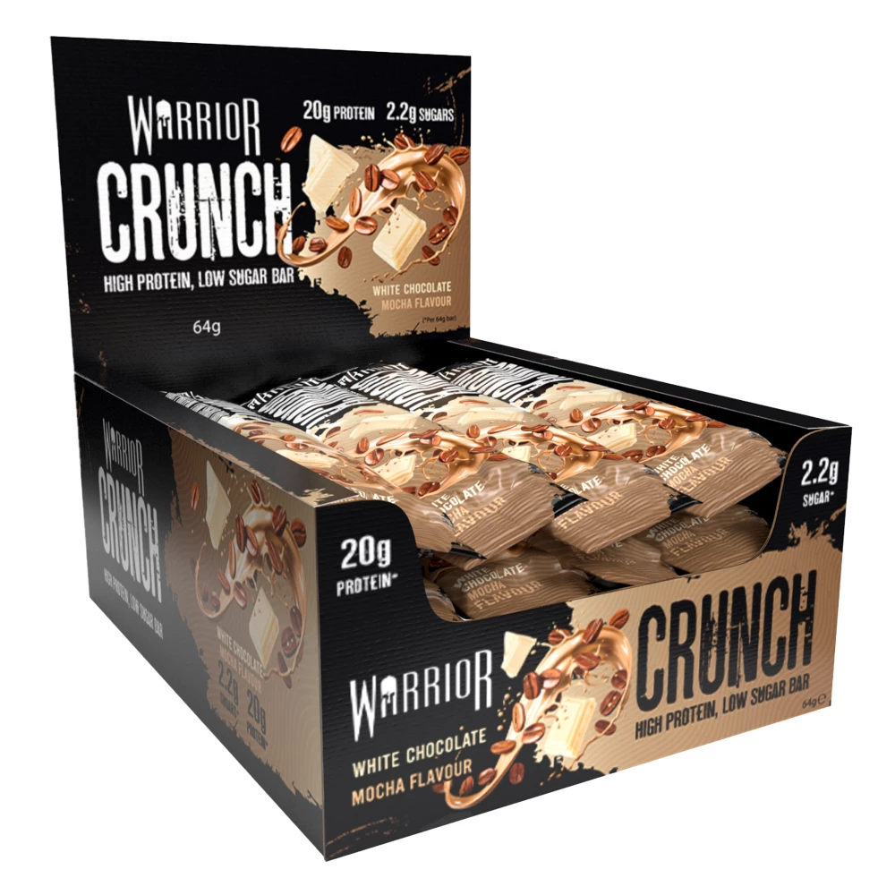 Warrior Crunch Bar - Boite de 12, White Chocolate Mocha