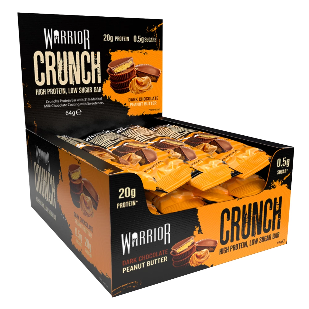 Warrior Crunch Bar - Boite de 12, Dark Chocolate Peanut Butter