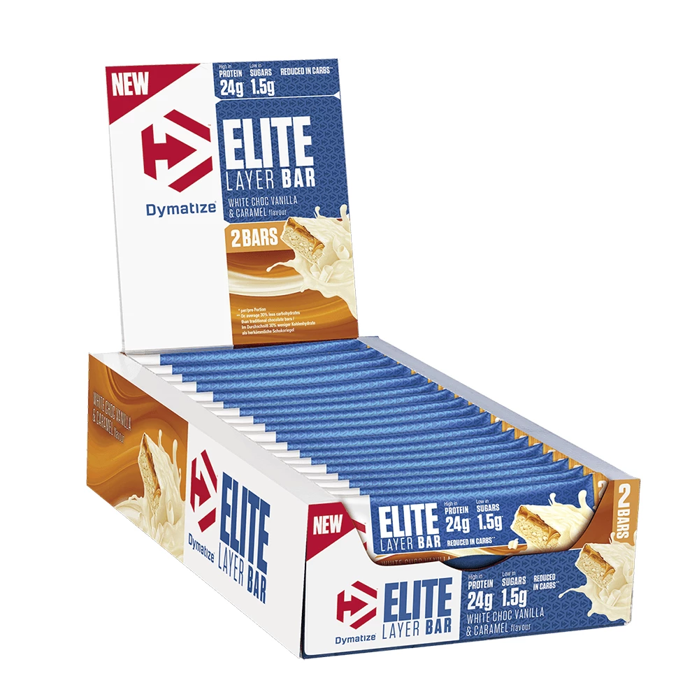 Elite Layer Bar - Boite de 18, White Choc Vanilla & Caramel