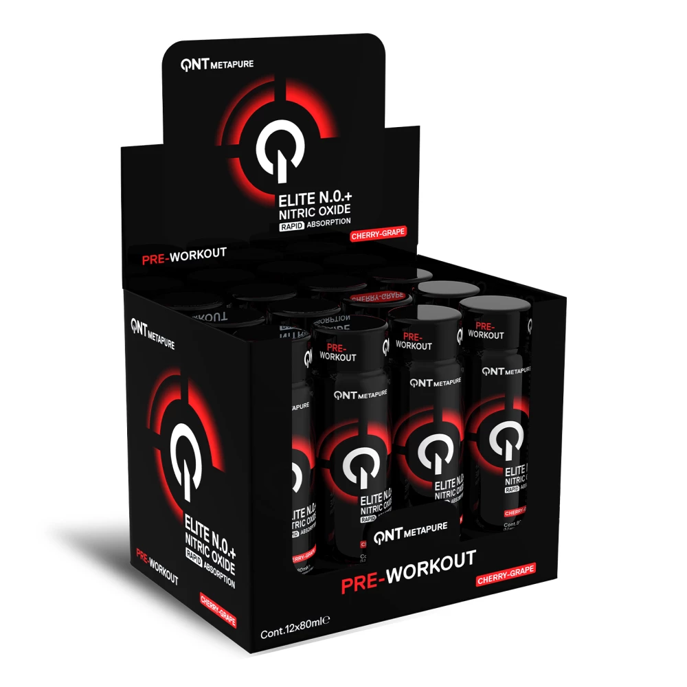 Elite NO+ Pre-Workout - Pack de 12, Cherry Grape