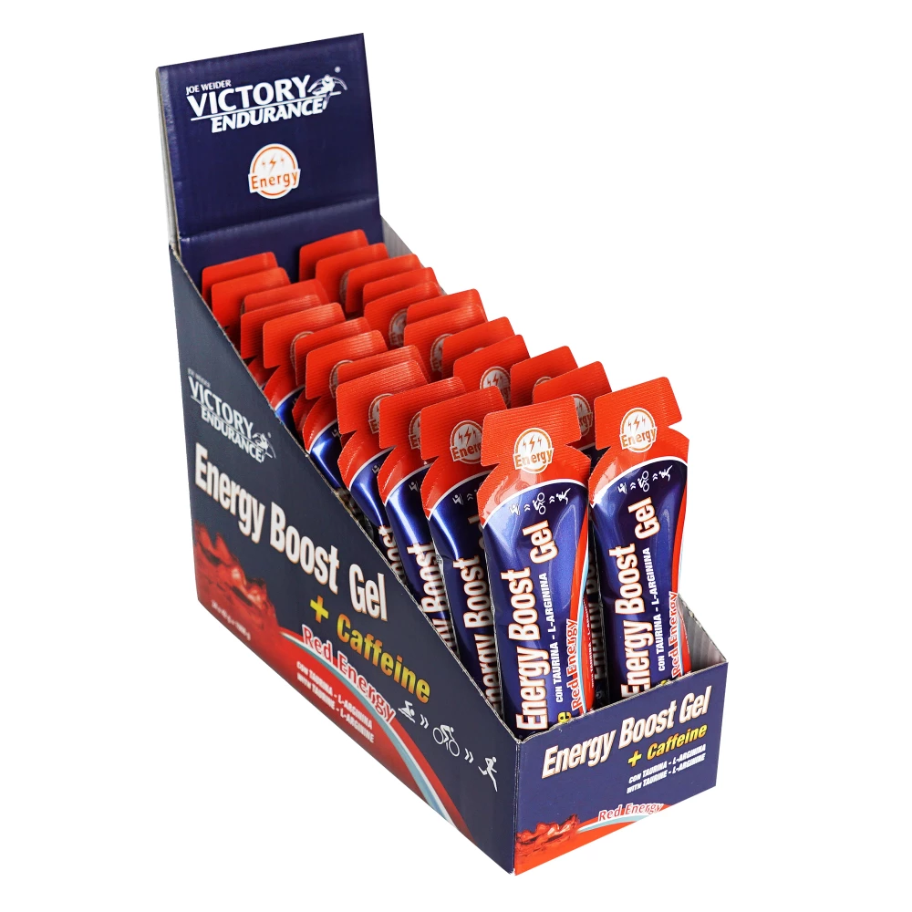 Energy Boost Gel + Caffeine - Boite de 24, Red Energy
