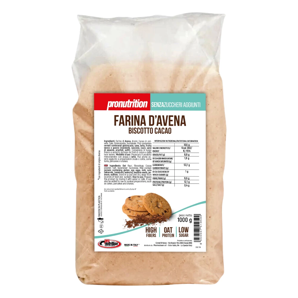 Farina d'Avena - 1000g, Biscuit Cacao