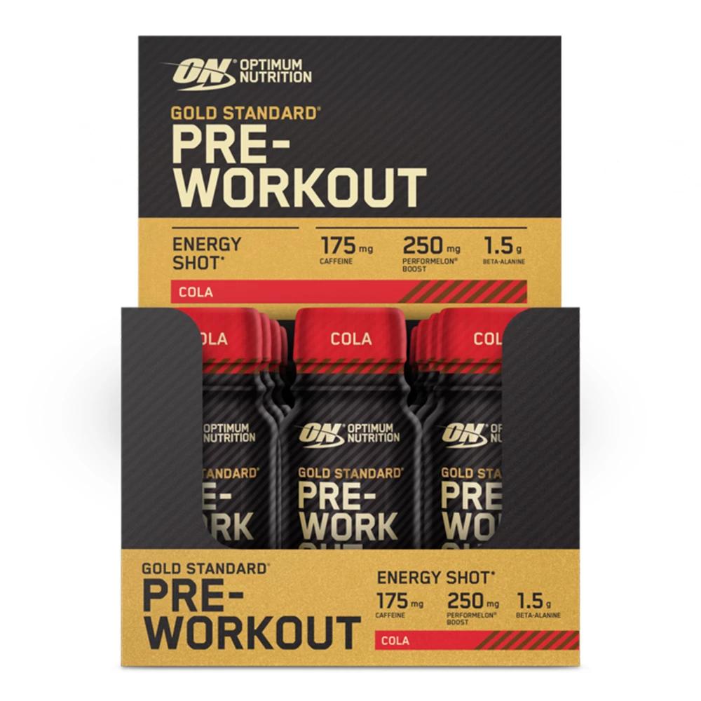 Gold Standard Pre-Workout Shot - Pack de 12, Cola