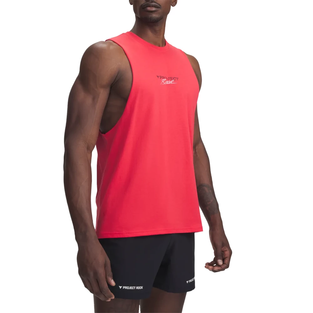 Haut sans manches Under Armour Project Rock - XXL, Red