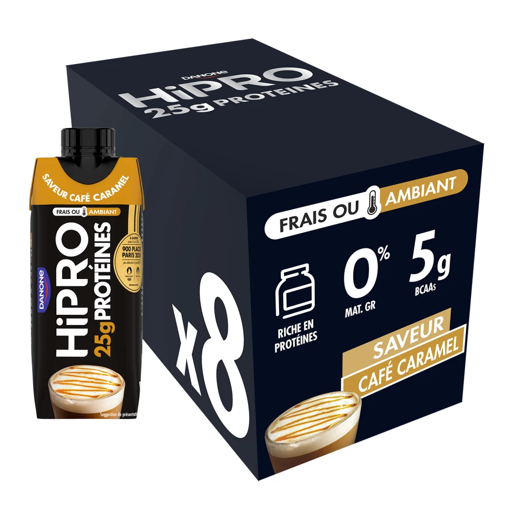 HiPro - Pack de 8, Café Caramel
