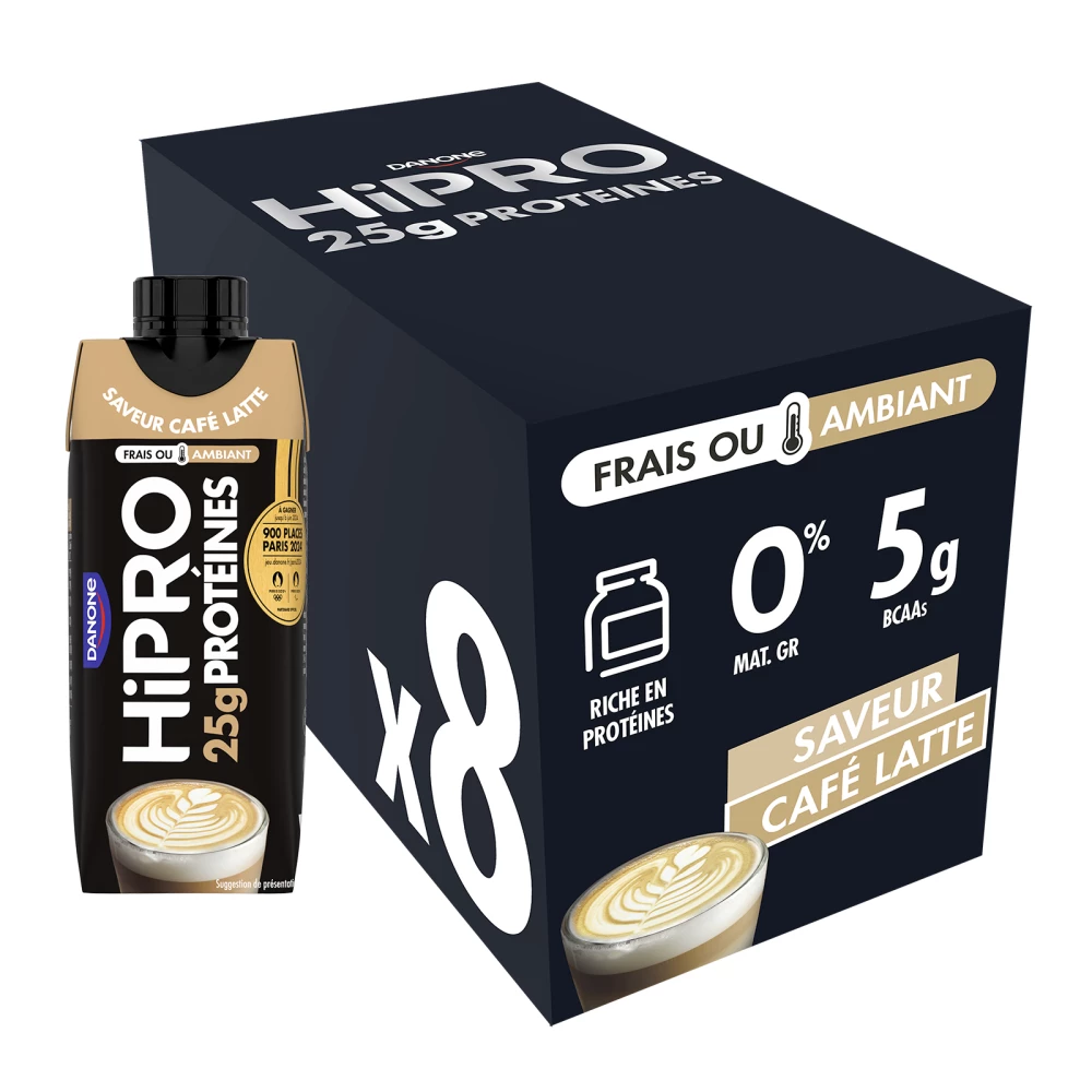 HiPro - Pack de 8, Caffe Latte