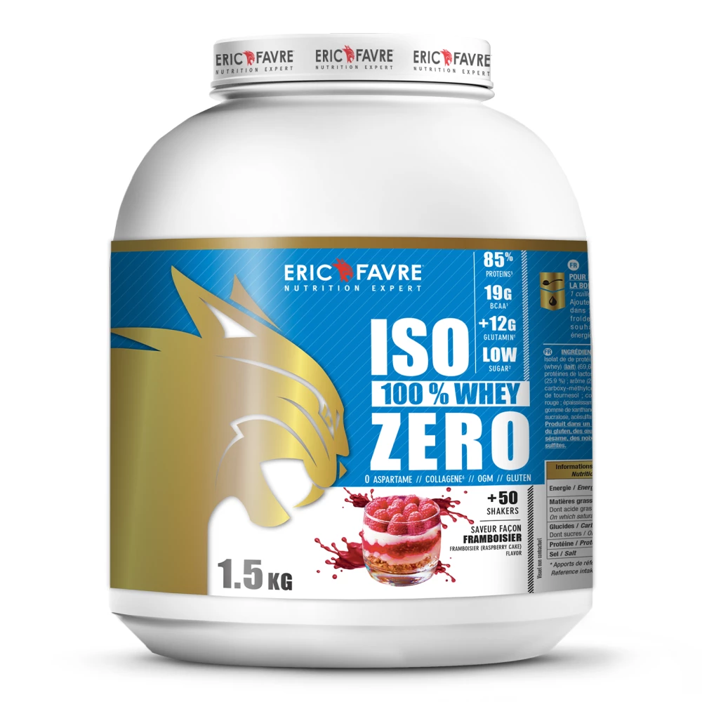 Iso 100% Whey Zero - 1500g, Framboisier