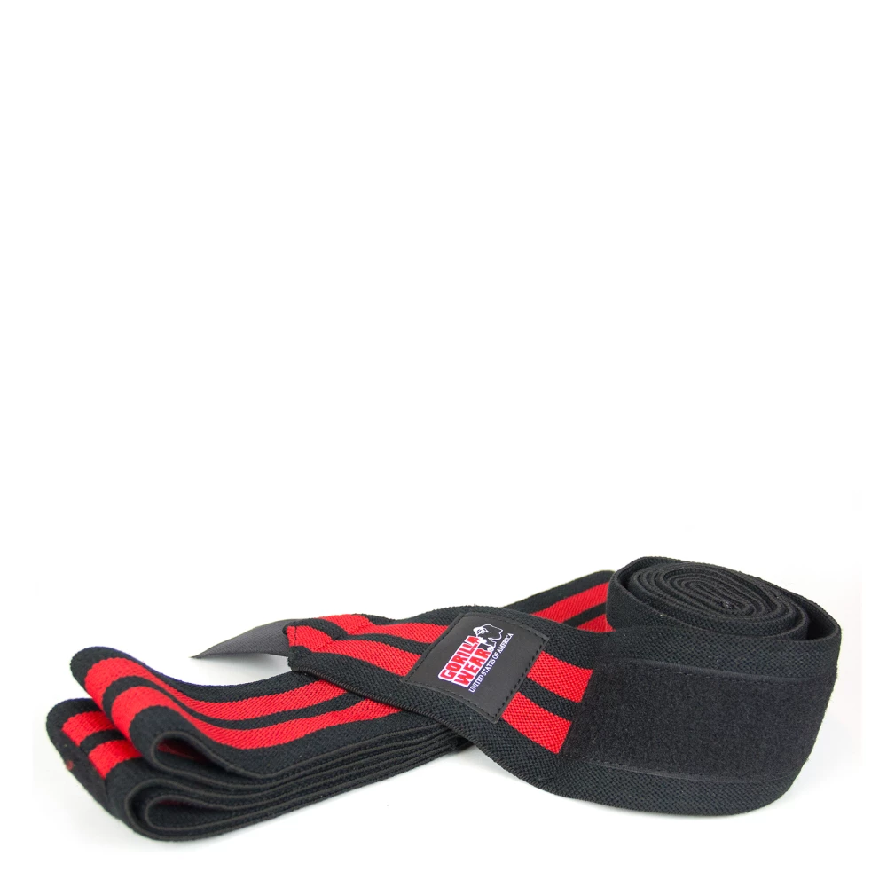 Knee Wraps 250cm - Taille unique, Black/Red