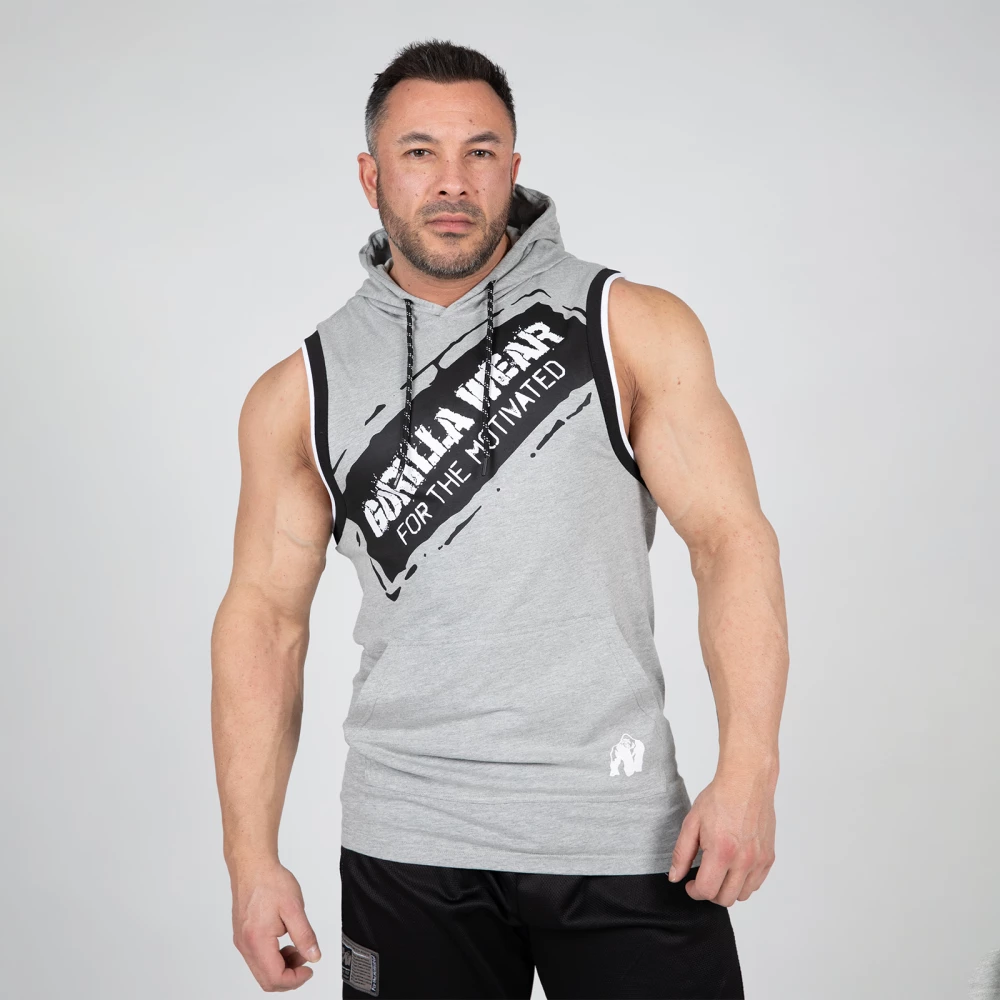 Loretto Hooded Tank Top - XL, Gray Melange