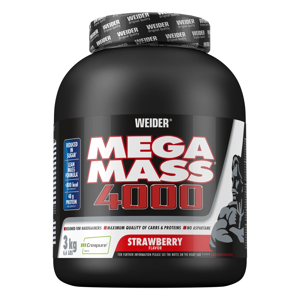 Mega Mass 4000 - 3000g, Strawberry
